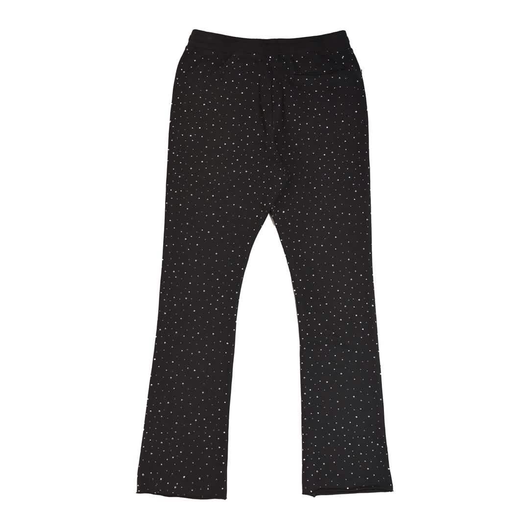 First Row Y2K Tribal Stud Joggers from On Time Fashions – Streetwear Pants Set by Huge USA, Birmingham AL’s 1 fashion store and premier destination for streetwear, suits, kids fashion, and big & tall