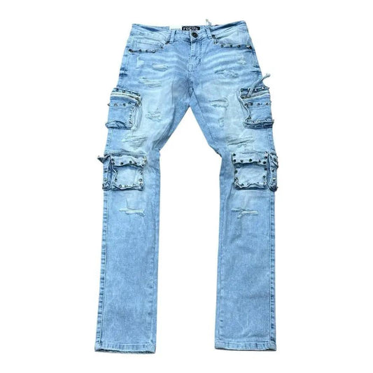Focus Spike Cargo Slim Fit Jeans by Focus