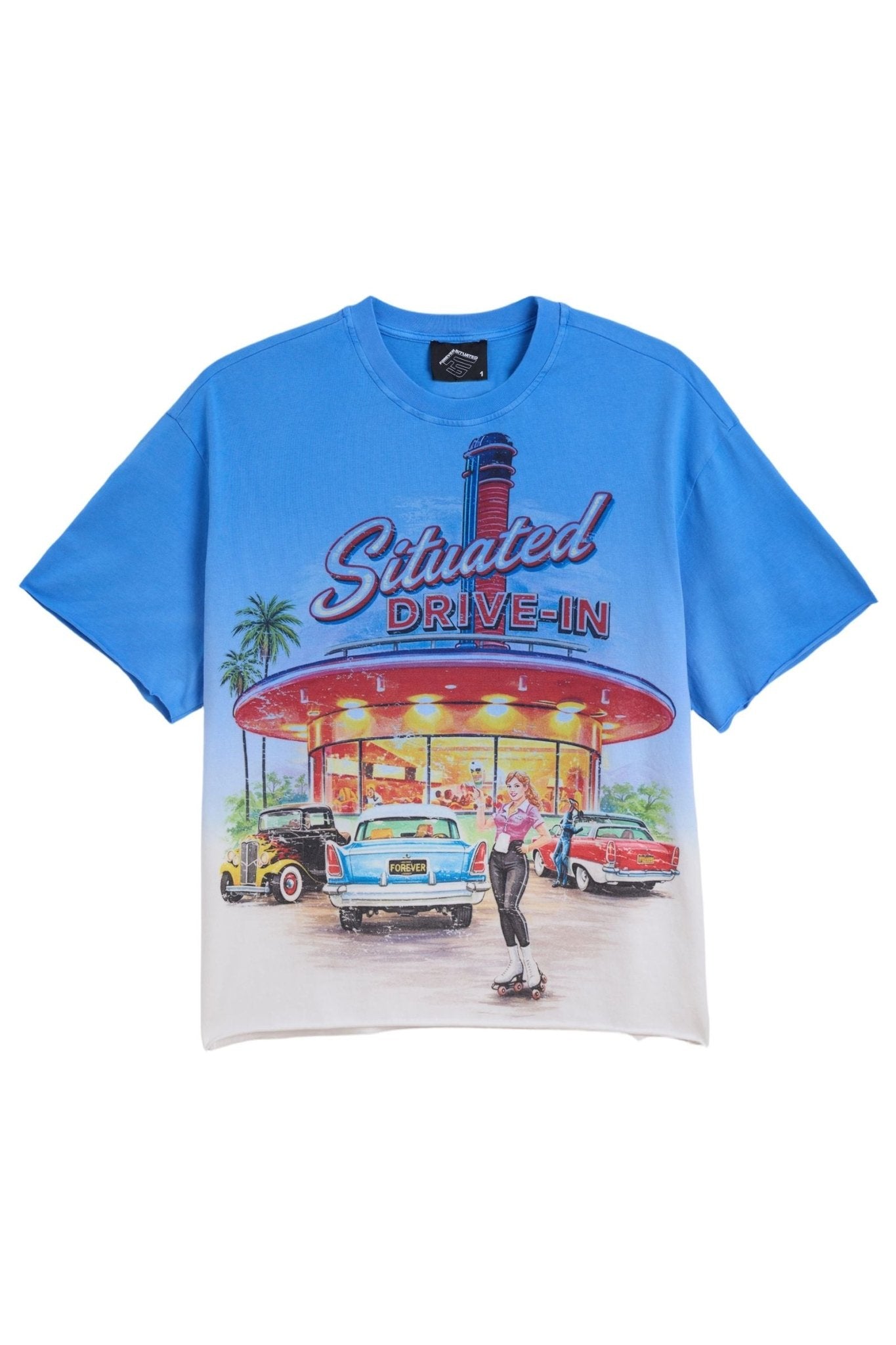 Forever Situated Drive In Tee from On Time Fashions – Graphic Tee by Forever Situated, Birmingham AL’s 1 fashion store and premier destination for streetwear, suits, kids fashion, and big & tall