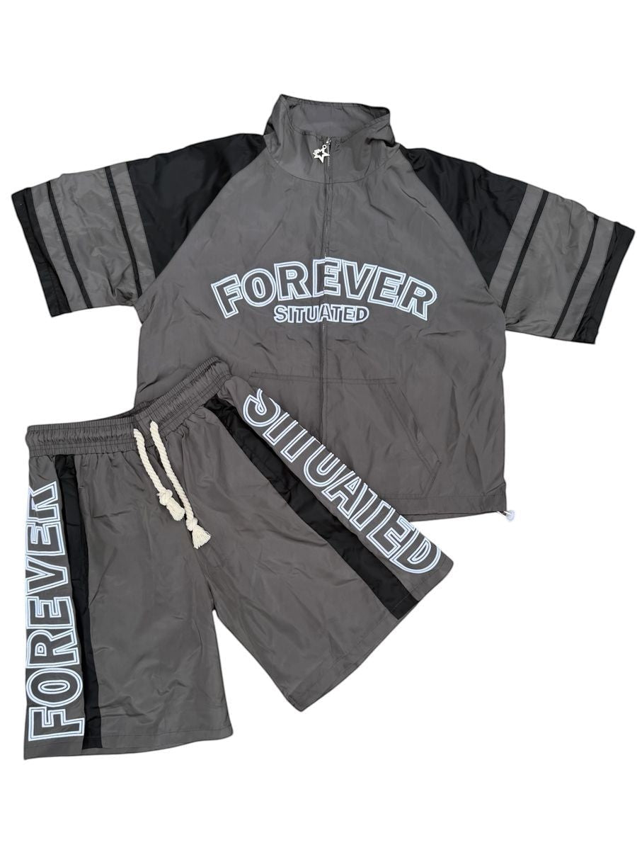 Forever Situated FS Track Short Set from On Time Fashions – Short Set by Forever Situated, Birmingham AL’s 1 fashion store and premier destination for streetwear, suits, kids fashion, and big & tall