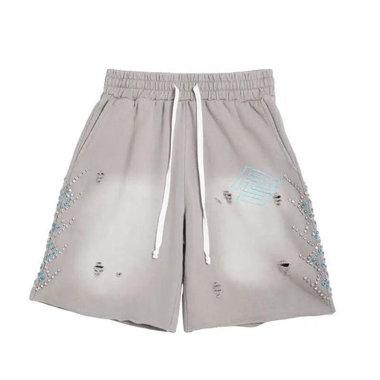 Forever Situated Rhinestone Terry Short by Forever Situated
