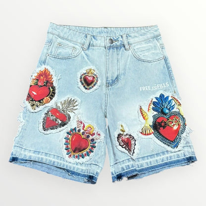 Free Refills Adorn Patchwork Denim Shorts – Blue from On Time Fashions – Denim Shorts by Free Refills, Birmingham AL’s 1 fashion store and premier destination for streetwear, suits, kids fashion, and big & tall