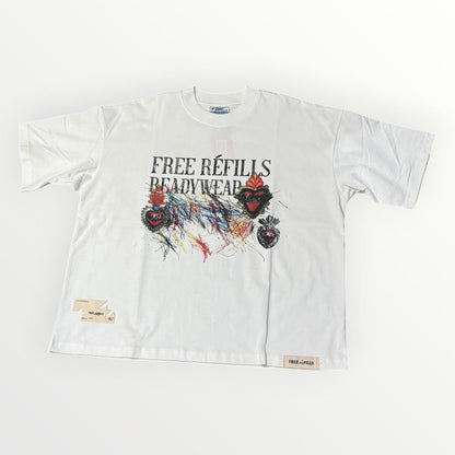 Free Refills Adorn Tee – Cream from On Time Fashions – T-Shirt by Free Refills, Birmingham AL’s 1 fashion store and premier destination for streetwear, suits, kids fashion, and big & tall