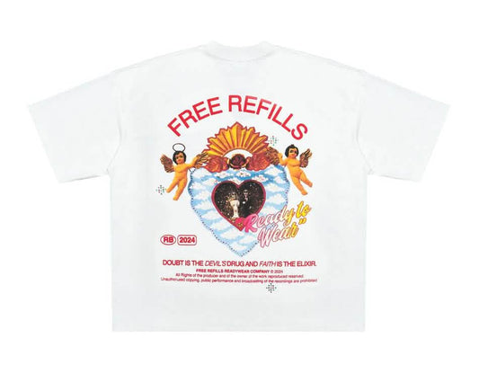 Free Refills Sacred from On Time Fashions – tee by Avarice Brands, Birmingham AL’s 1 fashion store and premier destination for streetwear, suits, kids fashion, and big & tall