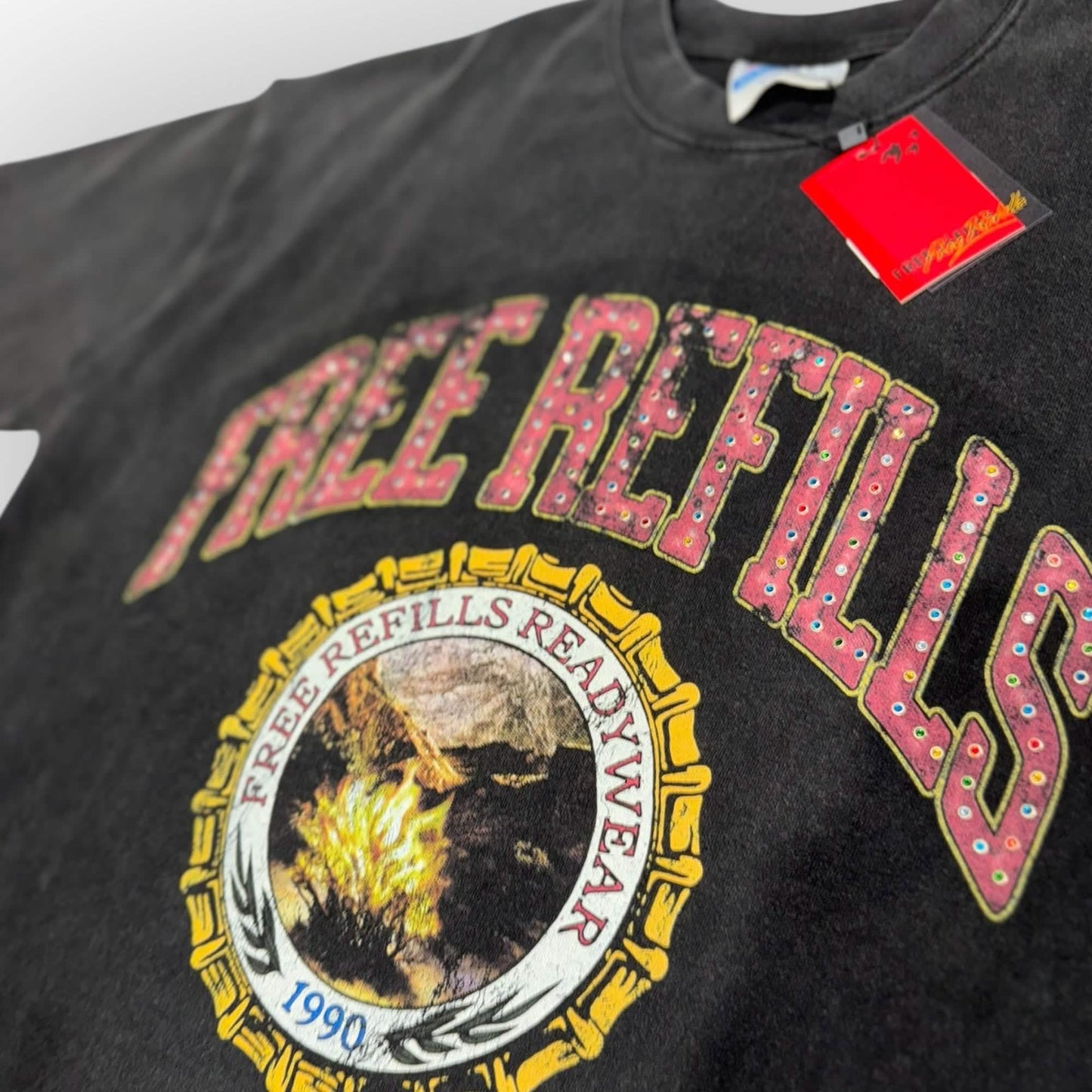 FREE REFILLS University Tee from On Time Fashions â€“ by On Time Fashion Birmingham, Birmingham ALâ€™s 1 fashion store and premier destination for streetwear, suits, kids fashion, and big & tall