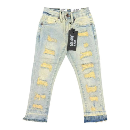 FWRD Kids Mended Slim Denim Jeans – view 5