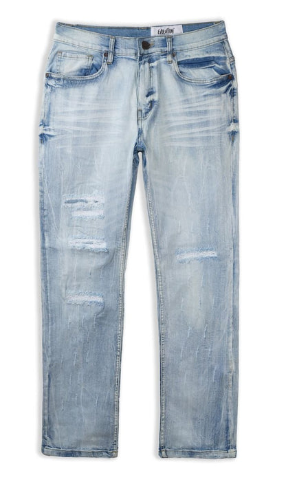 FWRD Premium Distressed Straight Denim Pant from On Time Fashions – Pants by FWRD, Birmingham AL’s 1 fashion store and premier destination for streetwear, suits, kids fashion, and big & tall