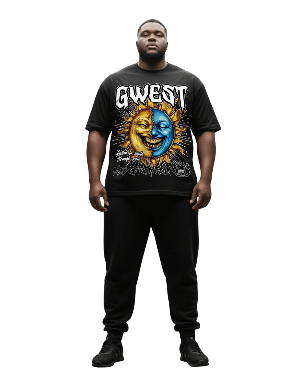 G West Big & Tall Rhinestone Pain & Peace Tee by G West