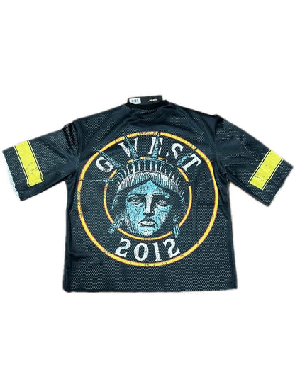 G West Saint Society streetwear jersey featuring Statue of Liberty design. Shop online or in-store in Birmingham, AL.