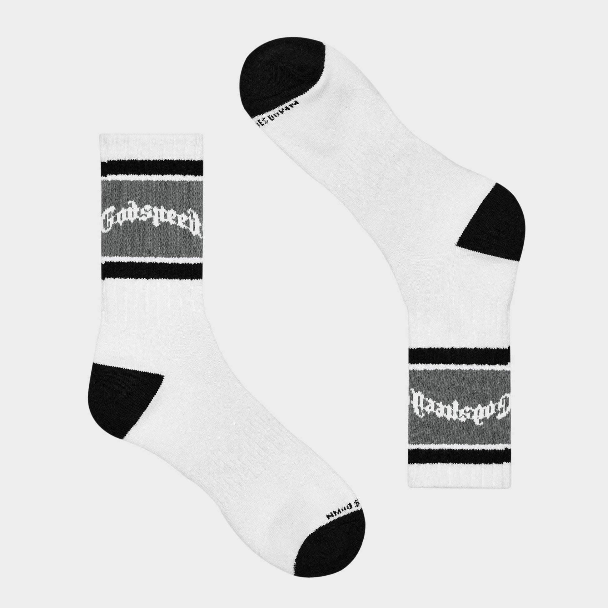 Godspeed OG Logo Striped Sock from On Time Fashions – Socks by Godspeed, Birmingham AL’s 1 fashion store and premier destination for streetwear, suits, kids fashion, and big & tall