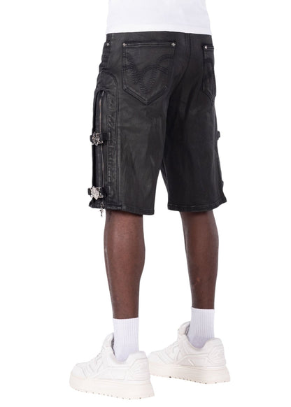 Guapi All Black Cross Buckle Shorts from On Time Fashions – Shorts by HAVEN, Birmingham AL’s 1 fashion store and premier destination for streetwear, suits, kids fashion, and big & tall