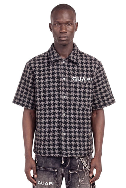 Guapi Black Houndstooth Furry Shirt from On Time Fashions – Shirt by HAVEN, Birmingham AL’s 1 fashion store and premier destination for streetwear, suits, kids fashion, and big & tall