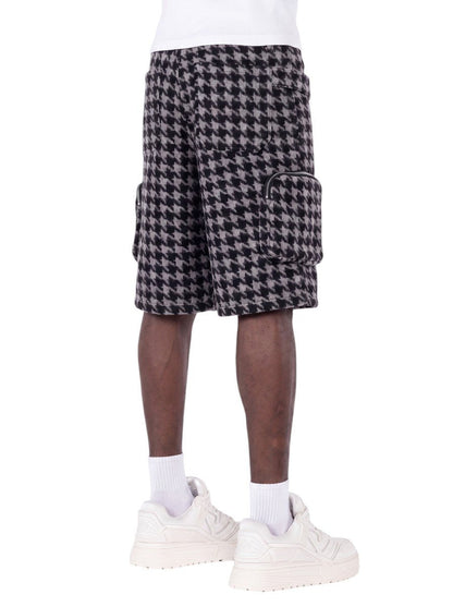 Guapi Black Houndstooth Furry Shorts from On Time Fashions – Shorts by HAVEN, Birmingham AL’s 1 fashion store and premier destination for streetwear, suits, kids fashion, and big & tall