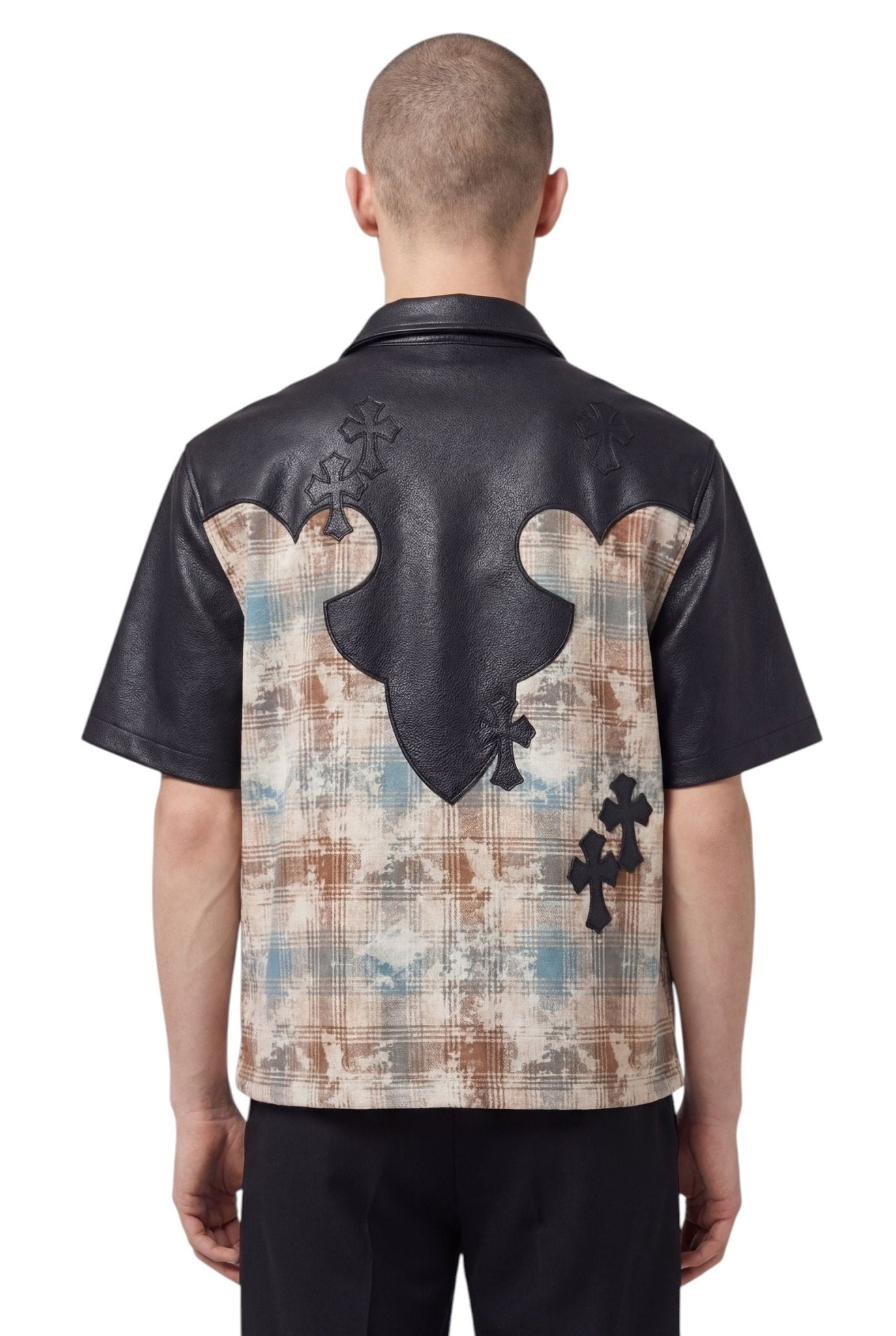 Guapi Cross Patch Shirt from On Time Fashions – Streetwear Shirt by HAVEN, Birmingham AL’s 1 fashion store and premier destination for streetwear, suits, kids fashion, and big & tall
