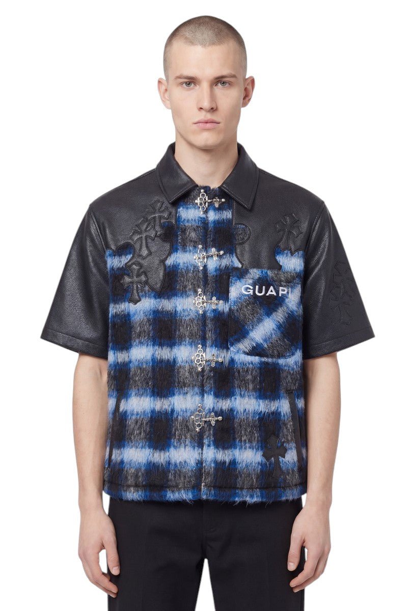 Guapi Midnight Sky Cross Patch Shirt from On Time Fashions – Streetwear Shirt by HAVEN, Birmingham AL’s 1 fashion store and premier destination for streetwear, suits, kids fashion, and big & tall