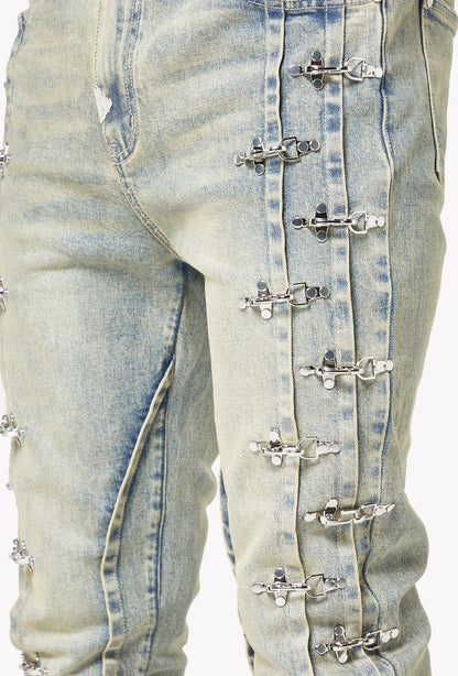 Guapi Vintage Blue Aviation Clasp Denim – view 4