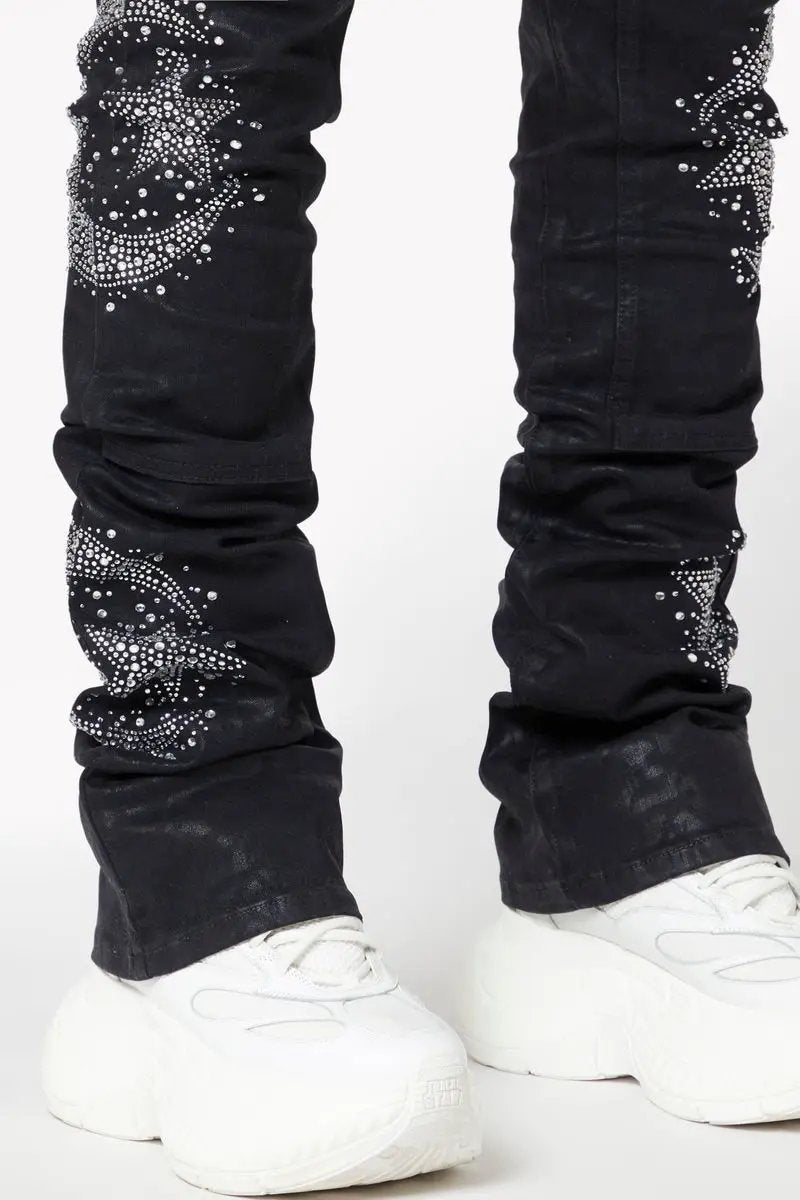 Guapi Waxed Calligraphy Denim by GUAPI