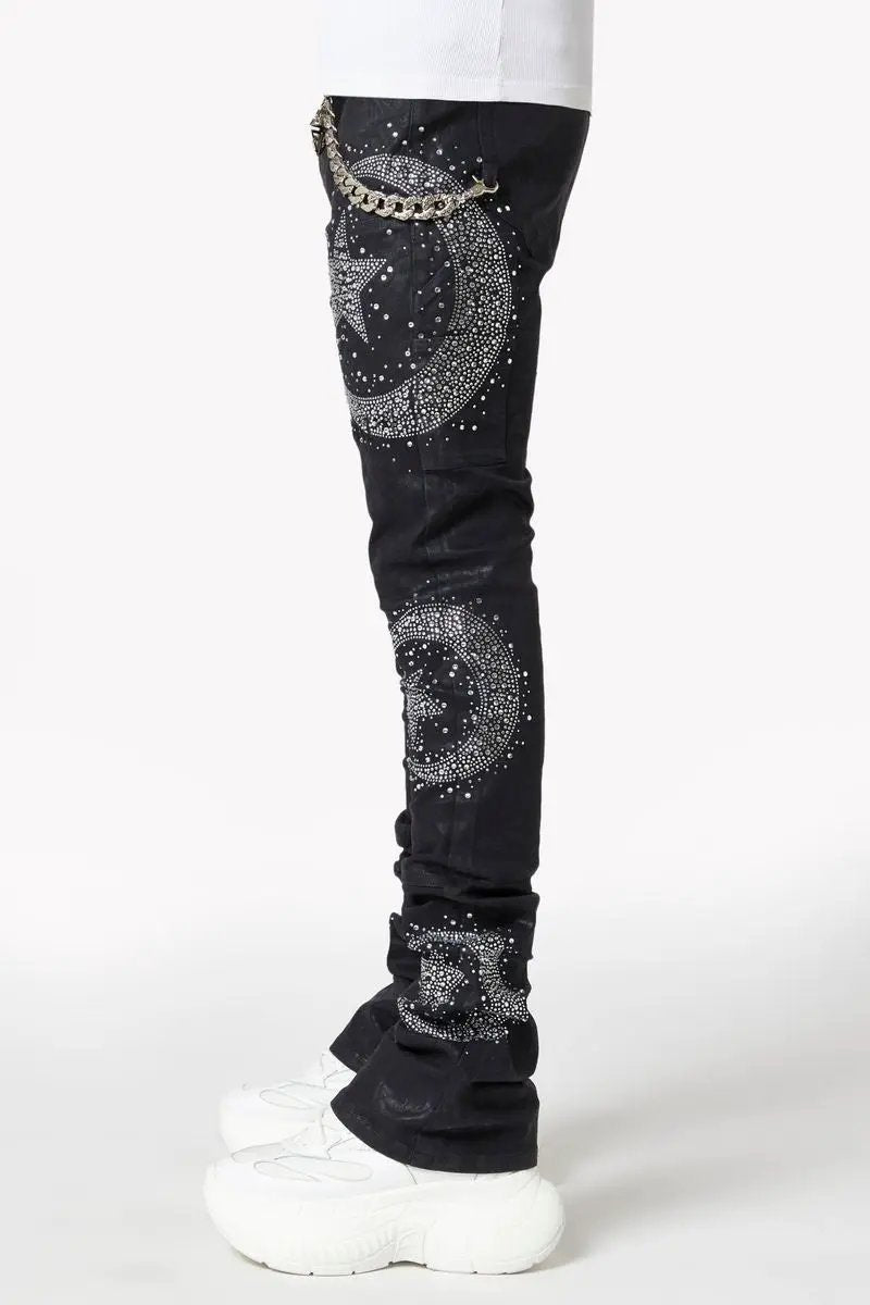 Guapi Waxed Calligraphy Denim by GUAPI