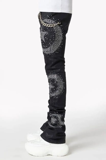 Guapi Waxed Calligraphy Denim by GUAPI