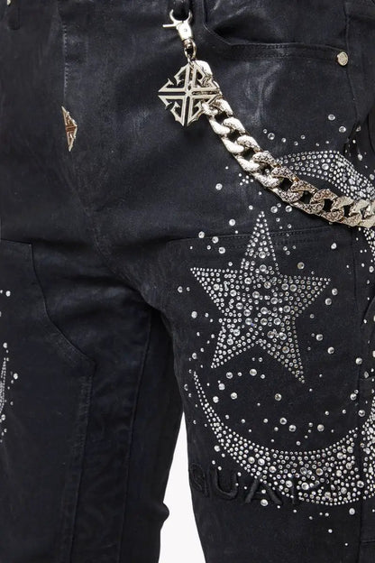Guapi Waxed Calligraphy Denim by GUAPI