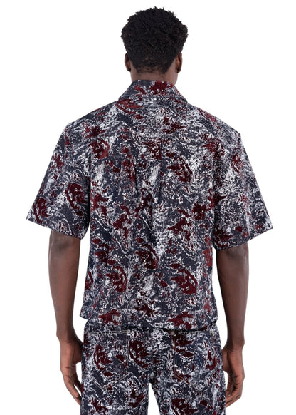 Guapi Wine Red Laser Velvet Shirt from On Time Fashions – Streetwear Shirt by HAVEN, Birmingham AL’s 1 fashion store and premier destination for streetwear, suits, kids fashion, and big & tall