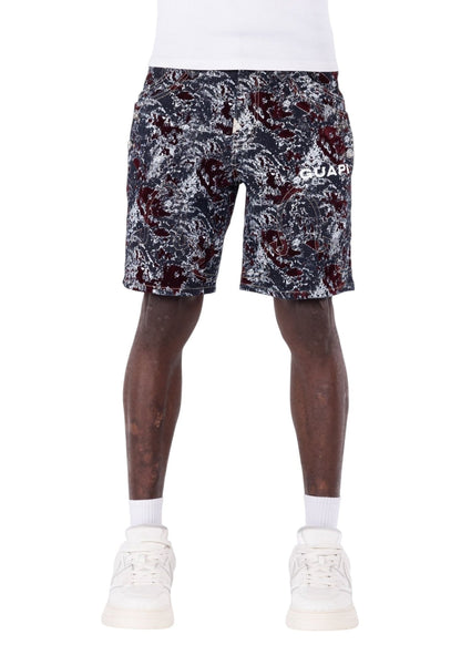 Guapi Wine Red Laser Velvet Shorts from On Time Fashions – Shorts by HAVEN, Birmingham AL’s 1 fashion store and premier destination for streetwear, suits, kids fashion, and big & tall
