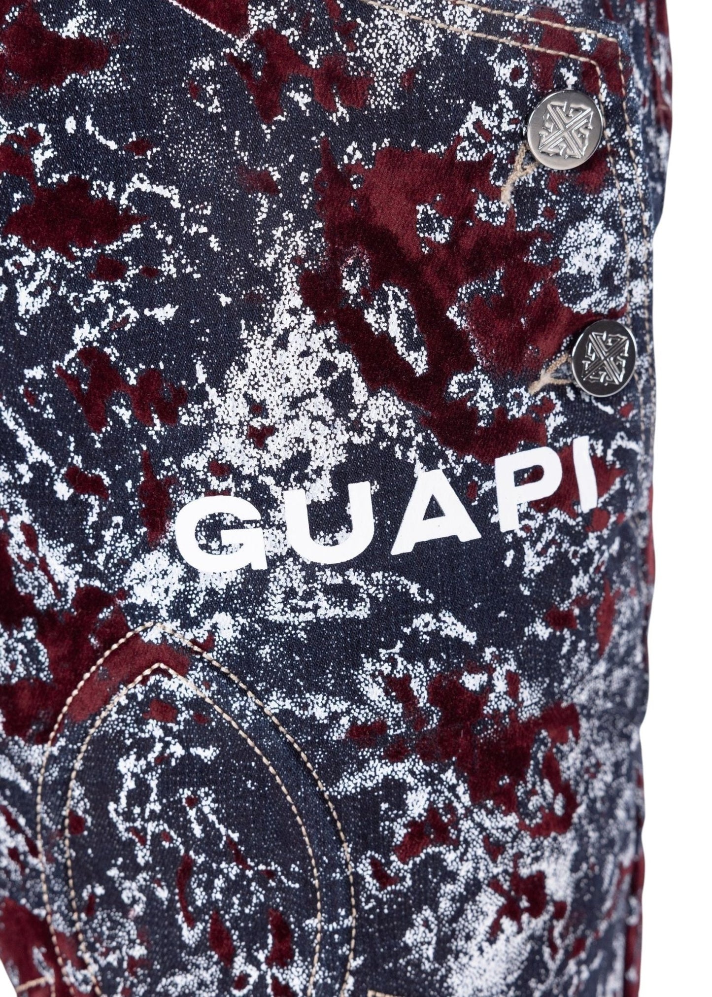 Guapi Wine Red Laser Velvet Shorts from On Time Fashions – Shorts by HAVEN, Birmingham AL’s 1 fashion store and premier destination for streetwear, suits, kids fashion, and big & tall