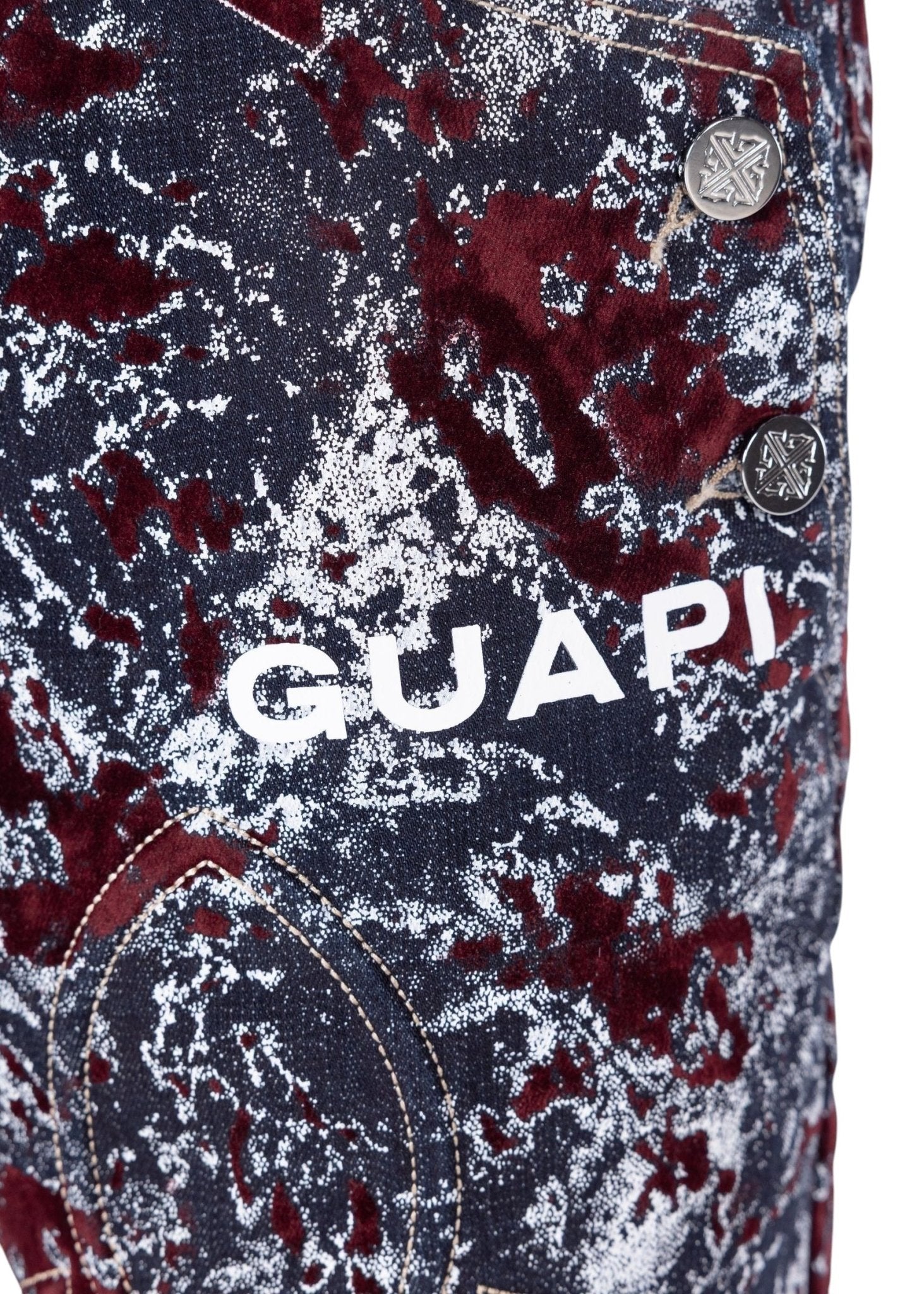 Guapi Wine Red Laser Velvet Shorts from On Time Fashions – Shorts by HAVEN, Birmingham AL’s 1 fashion store and premier destination for streetwear, suits, kids fashion, and big & tall