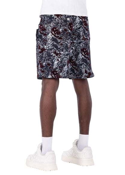 Guapi Wine Red Laser Velvet Shorts from On Time Fashions – Shorts by HAVEN, Birmingham AL’s 1 fashion store and premier destination for streetwear, suits, kids fashion, and big & tall