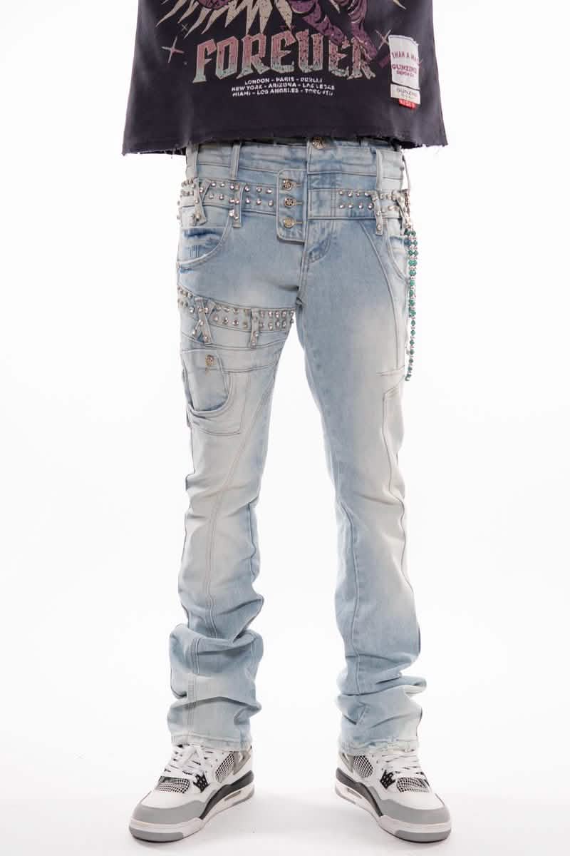 Gunzinii Double Waisted Denim from On Time Fashions – Jeans by Gunzinii, Birmingham AL’s 1 fashion store and premier destination for streetwear, suits, kids fashion, and big & tall