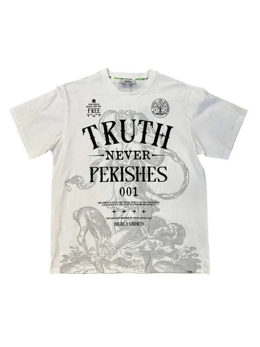 Highly Undrtd Kids Truth NVR Perishes Tee by Highly Undrtd