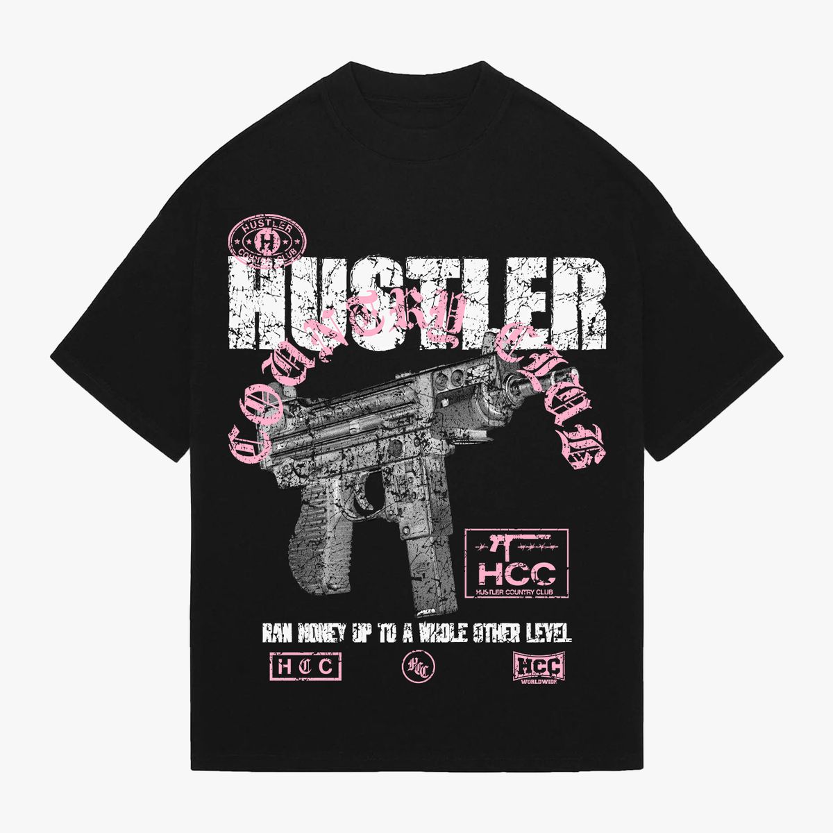 Hustlers Country Club Pink Uzi Chaos in Black, product view