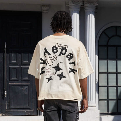 Hyde Park Aged Cotton (Double Yoke) Tee Crop