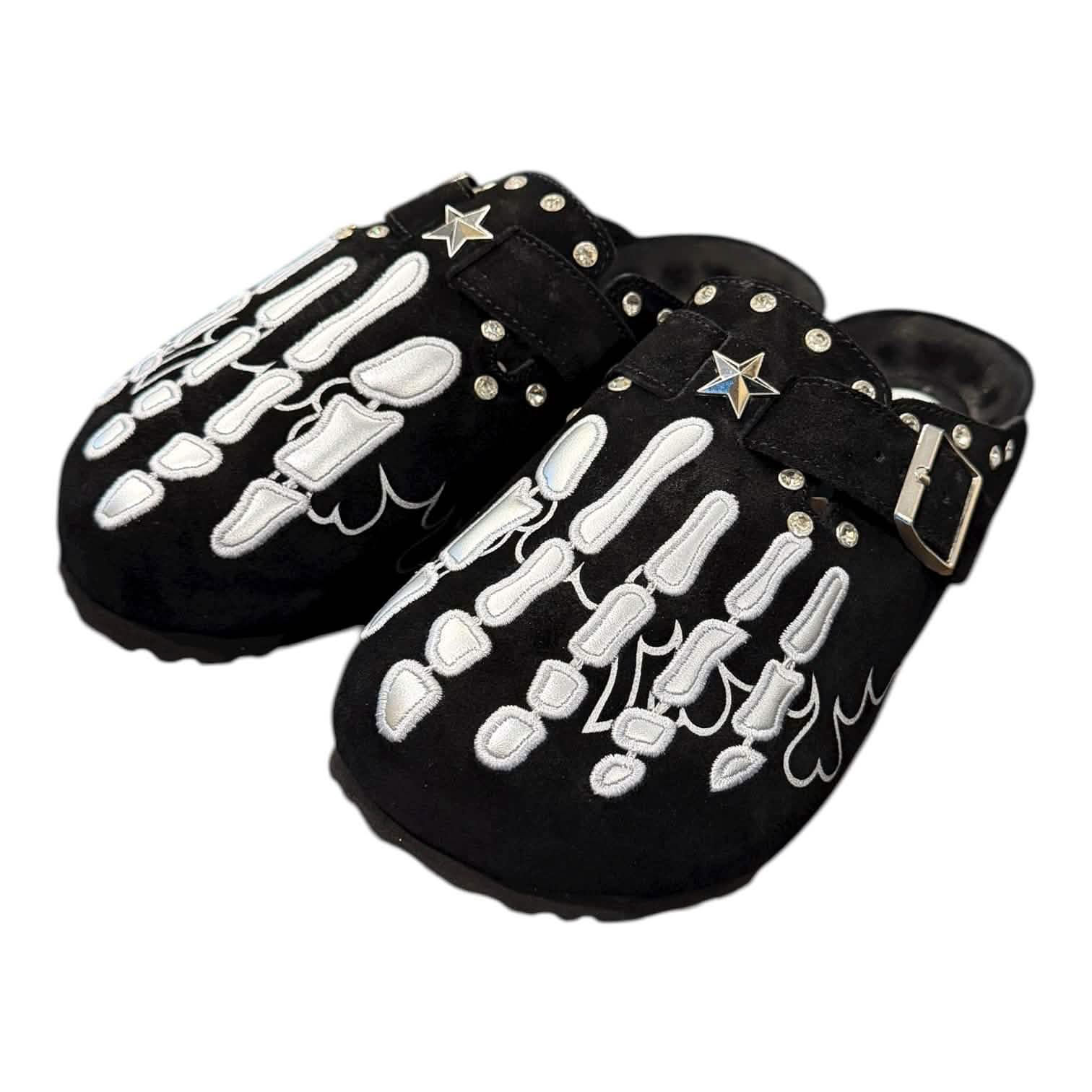 In The Field Skeleton Mules from On Time Fashions – streetwear shoes by LUXE, Birmingham AL’s 1 fashion store and premier destination for streetwear, suits, kids fashion, and big & tall