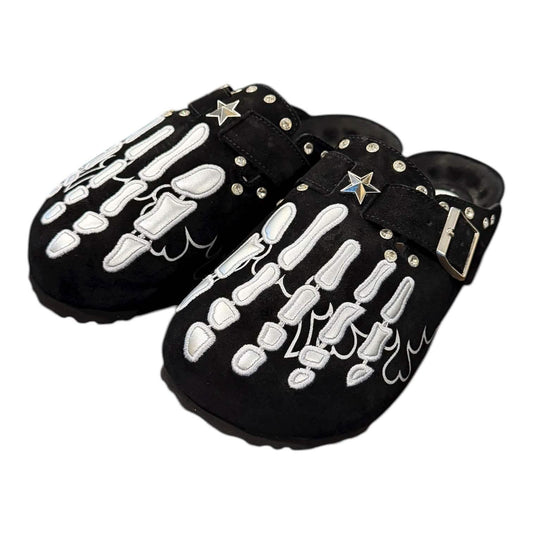 In The Field Skeleton Mules from On Time Fashions – streetwear shoes by LUXE, Birmingham AL’s 1 fashion store and premier destination for streetwear, suits, kids fashion, and big & tall