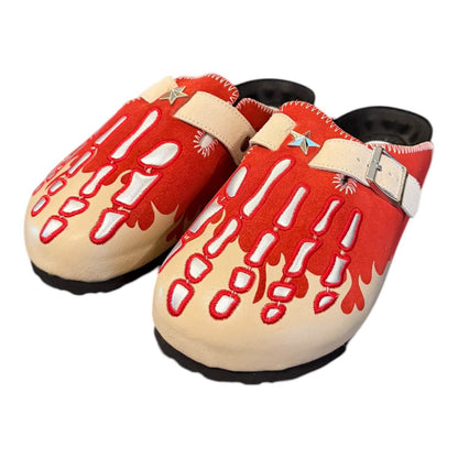In The Field Skeleton Mules from On Time Fashions – streetwear shoes by LUXE, Birmingham AL’s 1 fashion store and premier destination for streetwear, suits, kids fashion, and big & tall