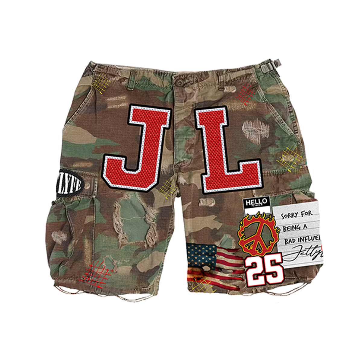 Jetlyfe Dark Camo Jetlyfe Short in Dark Camo, product view