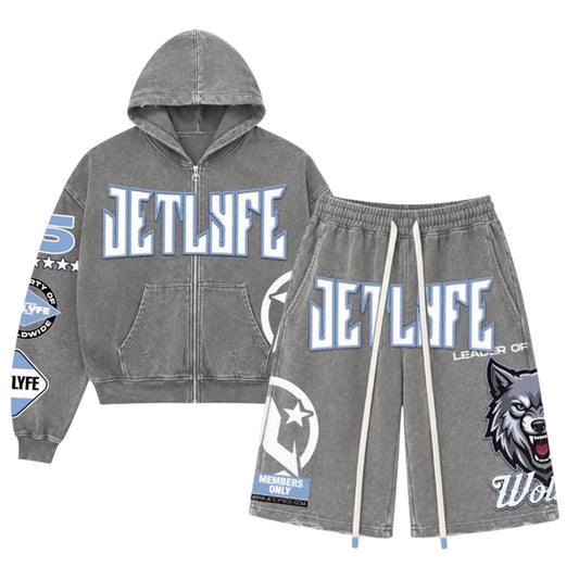 Jetlyfe Wolves Hoodie & Quarter Short Set