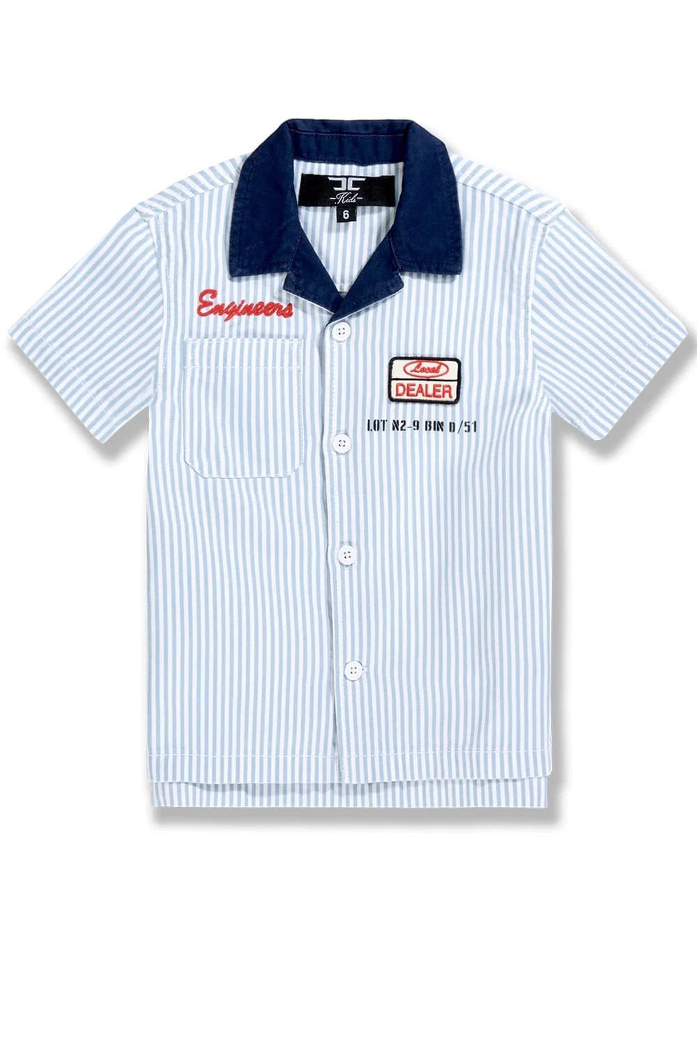 Jordan Craig Kids Local Art Dealer Camp Shirt from On Time Fashions – Kid's Polo by Jordan Craig, Birmingham AL’s 1 fashion store and premier destination for streetwear, suits, kids fashion, and big & tall