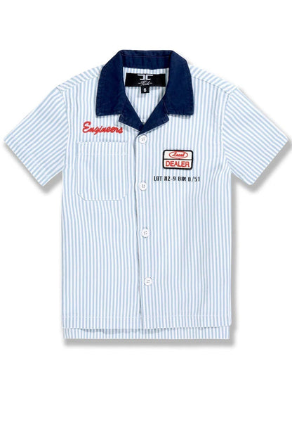 Jordan Craig Kids Local Art Dealer Camp Shirt from On Time Fashions – Kid's Polo by Jordan Craig, Birmingham AL’s 1 fashion store and premier destination for streetwear, suits, kids fashion, and big & tall