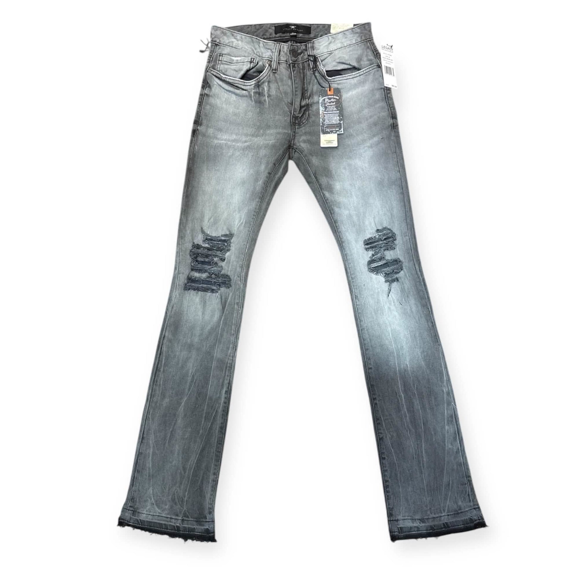 Jordan Craig Knee Shreds Stacked Jean from On Time Fashions – by On Time Fashions Birmingham, Birmingham AL’s 1 fashion store and premier destination for streetwear, suits, kids fashion, and big & tall