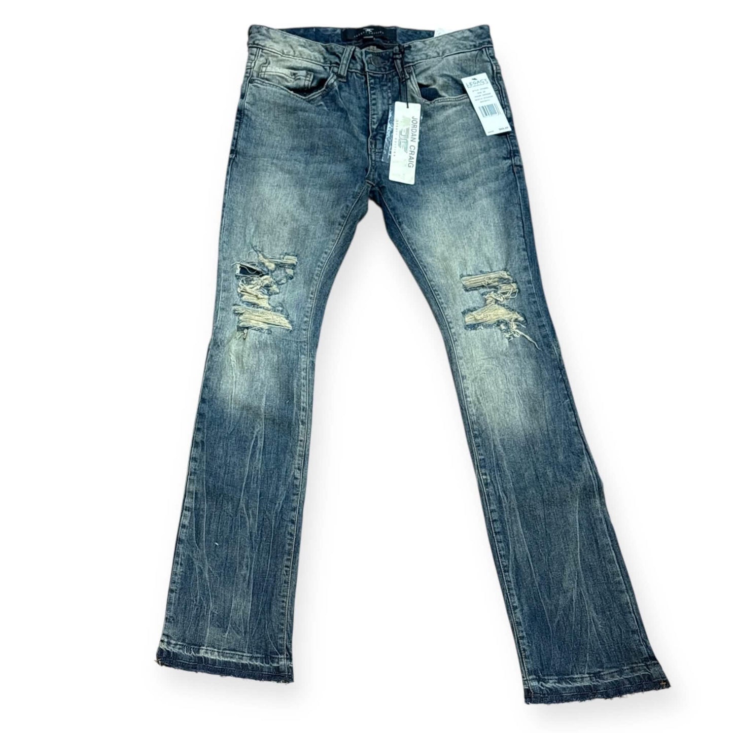 Jordan Craig Knee Shreds Stacked Jean from On Time Fashions – by On Time Fashions Birmingham, Birmingham AL’s 1 fashion store and premier destination for streetwear, suits, kids fashion, and big & tall
