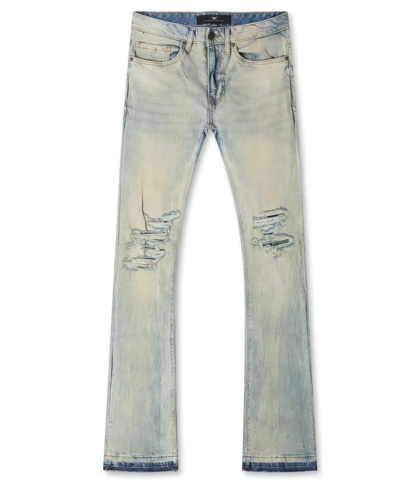 Jordan Craig Knee Shreds Stacked Jean from On Time Fashions – by On Time Fashions Birmingham, Birmingham AL’s 1 fashion store and premier destination for streetwear, suits, kids fashion, and big & tall