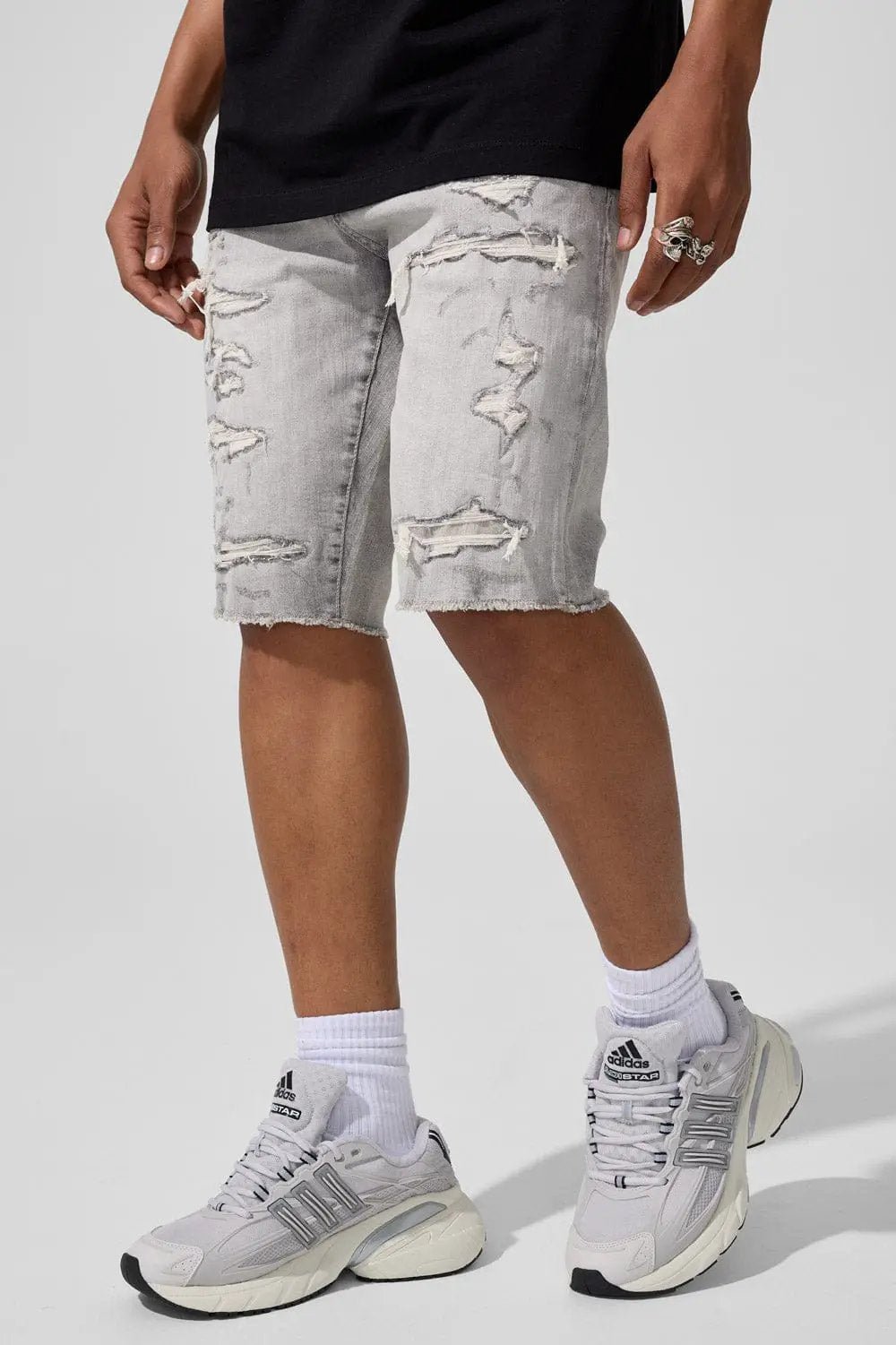Jordan Craig Rip and Repair Denim Shorts
