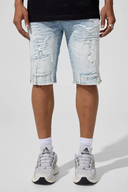 Jordan Craig Rip and Repair Denim Shorts