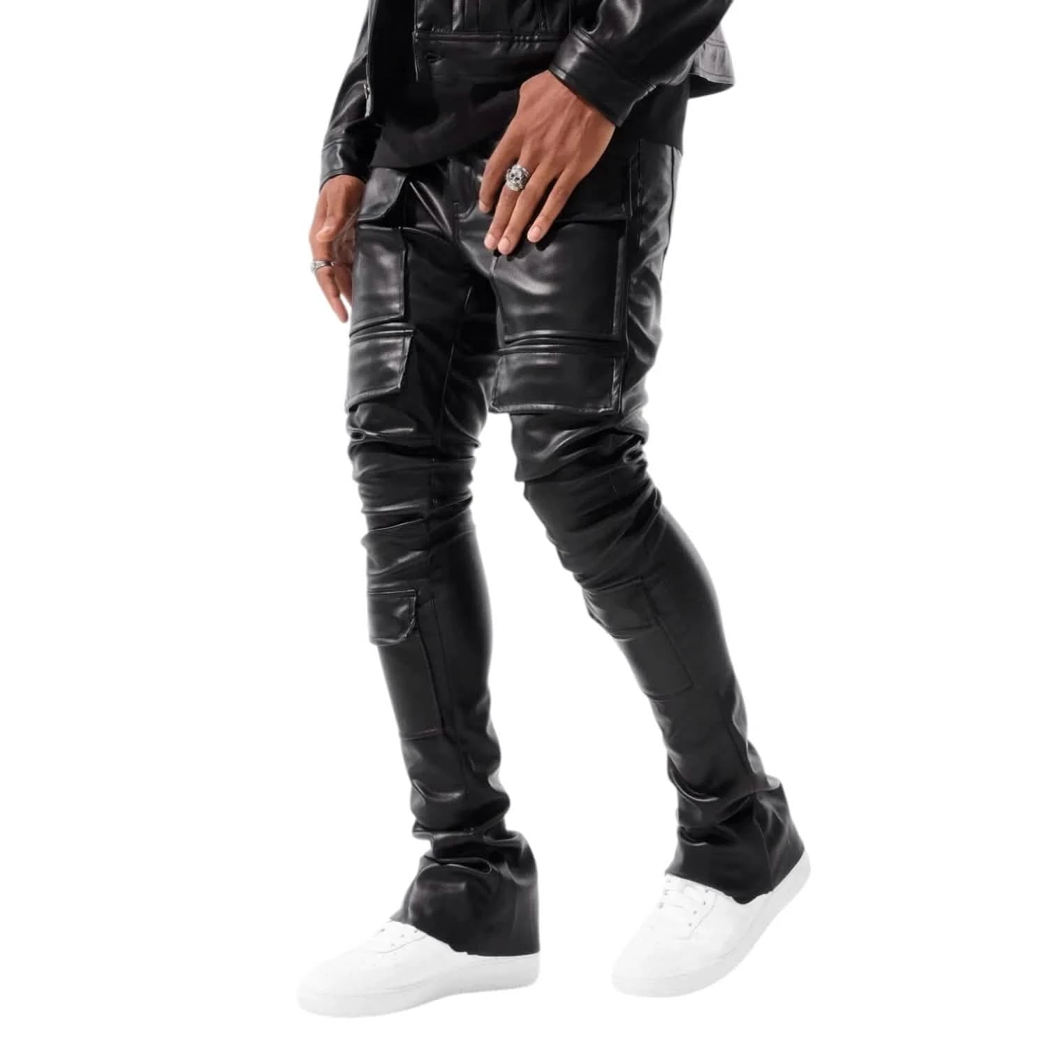 Jordan Craig Ross Stacked Cargo from On Time Fashions – Leather Pants by Jordan Craig, Birmingham AL’s 1 fashion store and premier destination for streetwear, suits, kids fashion, and big & tall