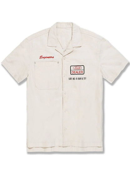 Jordan Craig The Re-Up Mechanic Shirt from On Time Fashions – Streetwear Shirt by Jordan Craig, Birmingham AL’s 1 fashion store and premier destination for streetwear, suits, kids fashion, and big & tall