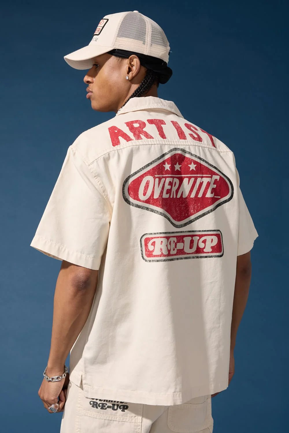Jordan Craig The Re-Up Mechanic Shirt from On Time Fashions – Streetwear Shirt by Jordan Craig, Birmingham AL’s 1 fashion store and premier destination for streetwear, suits, kids fashion, and big & tall