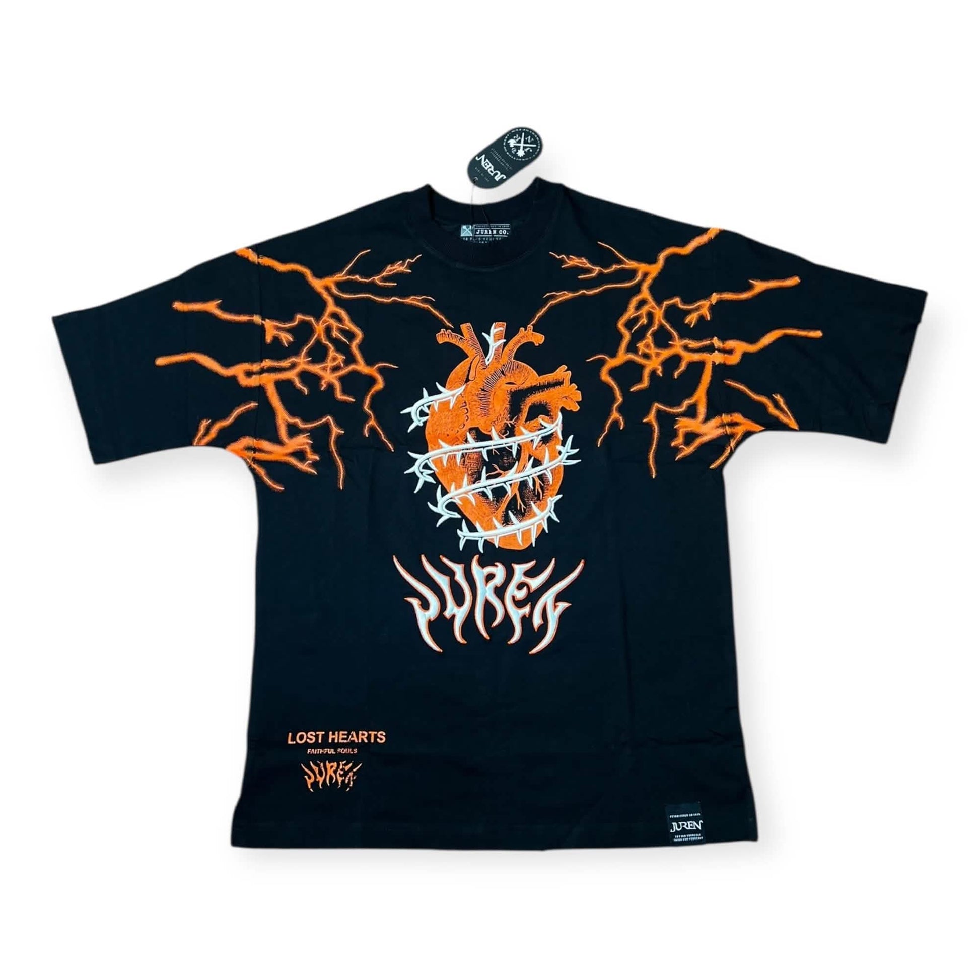 Juren Heart of Lightning Tee from On Time Fashions – Tee by On Time Fashions Birmingham, Birmingham AL’s 1 fashion store and premier destination for streetwear, suits, kids fashion, and big & tall