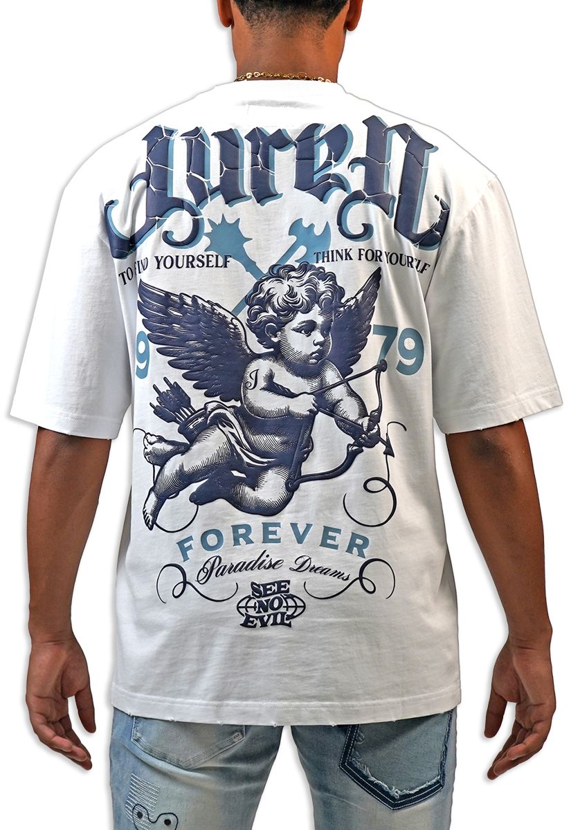 Juren Paradise Dreams Forever Tee from On Time Fashions – T-shirts by Blac Leaf, Birmingham AL’s 1 fashion store and premier destination for streetwear, suits, kids fashion, and big & tall